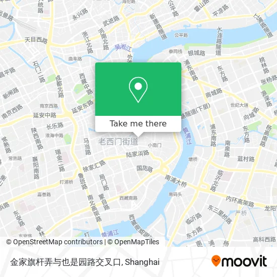 金家旗杆弄与也是园路交叉口 map