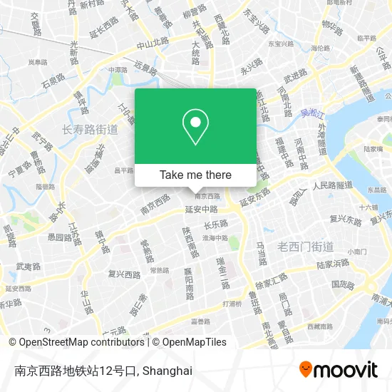 南京西路地铁站12号口 map