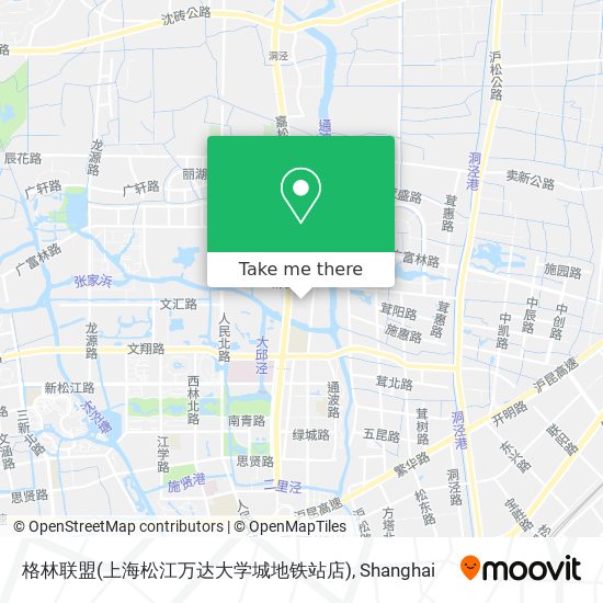 格林联盟(上海松江万达大学城地铁站店) map