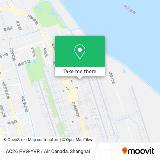 AC26 PVG-YVR / Air Canada map
