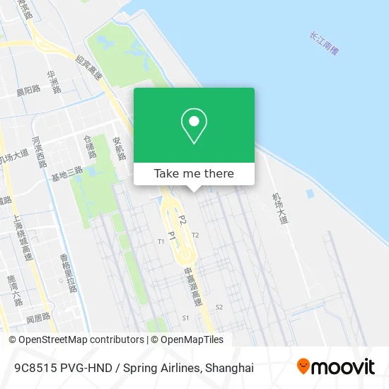 9C8515 PVG-HND / Spring Airlines map