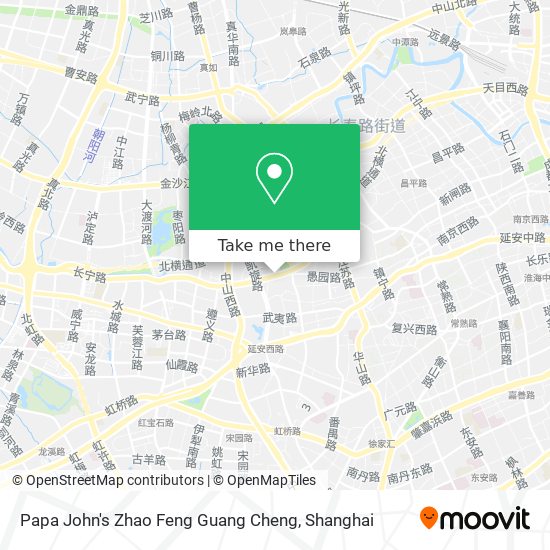 Papa John's Zhao Feng Guang Cheng map