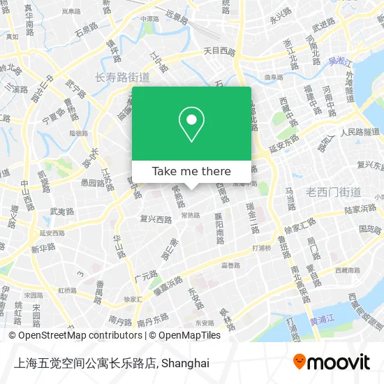 上海五觉空间公寓长乐路店 map