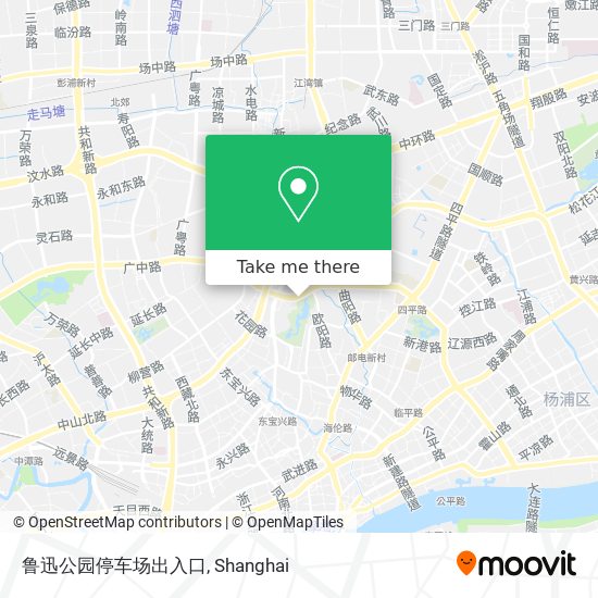 鲁迅公园停车场出入口 map