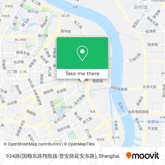 934路(国顺东路翔殷路-普安路延安东路) map