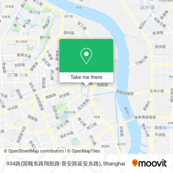 934路(国顺东路翔殷路-普安路延安东路) map