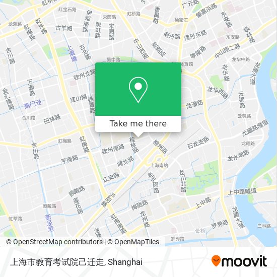 上海市教育考试院己迁走 map