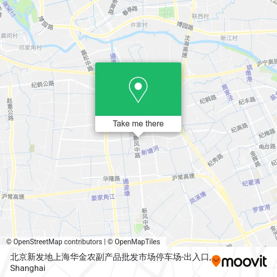 北京新发地上海华金农副产品批发市场停车场-出入口 map