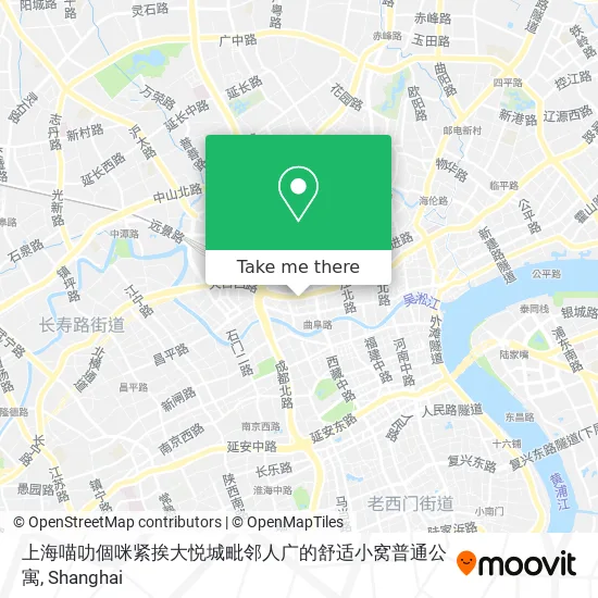 上海喵叻個咪紧挨大悦城毗邻人广的舒适小窝普通公寓 map