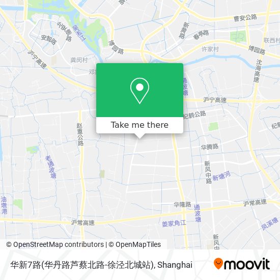 华新7路(华丹路芦蔡北路-徐泾北城站) map