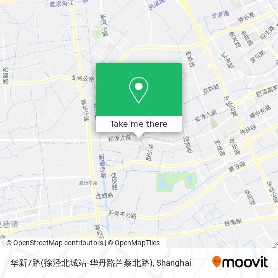 华新7路(徐泾北城站-华丹路芦蔡北路) map