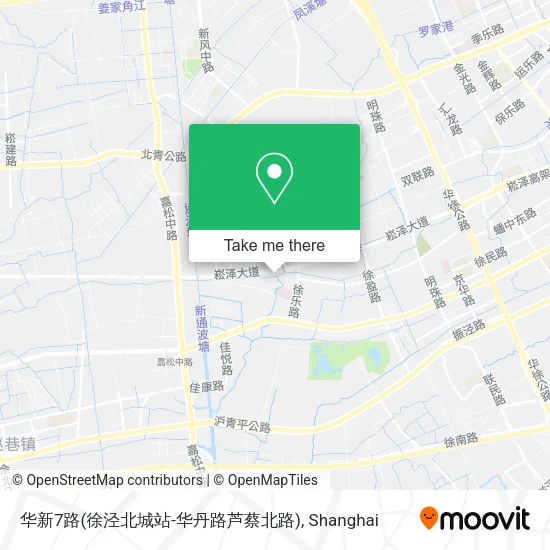 华新7路(徐泾北城站-华丹路芦蔡北路) map