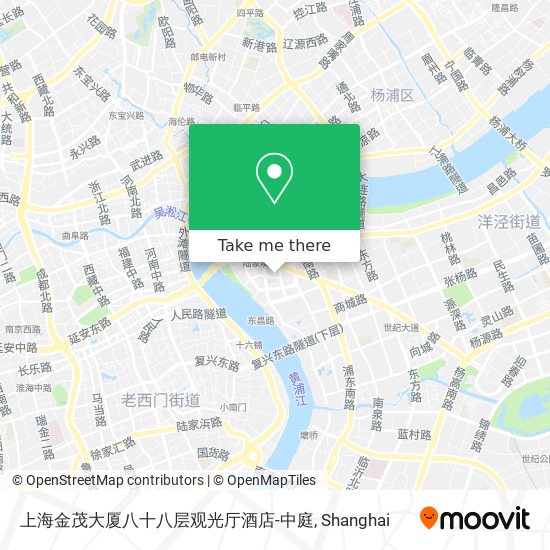 上海金茂大厦八十八层观光厅酒店-中庭 map