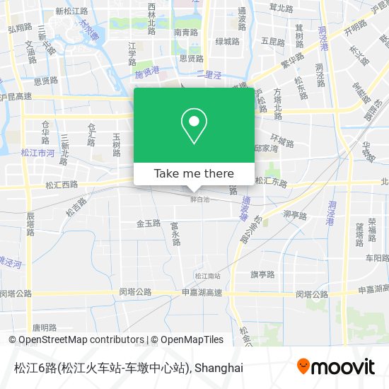 松江6路(松江火车站-车墩中心站) map