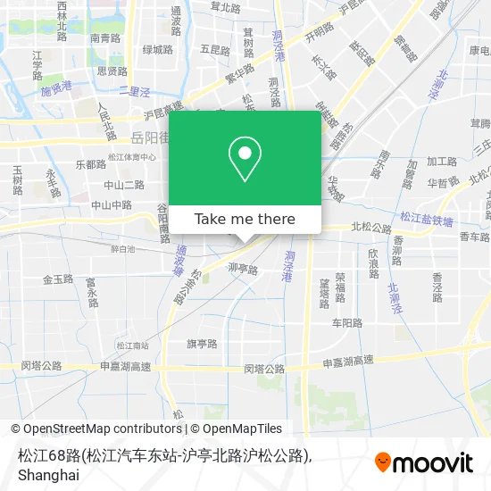 松江68路(松江汽车东站-沪亭北路沪松公路) map