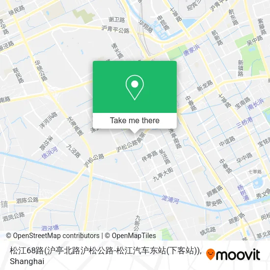 松江68路(沪亭北路沪松公路-松江汽车东站(下客站)) map