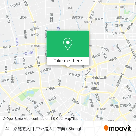 军工路隧道入口(中环路入口东向) map
