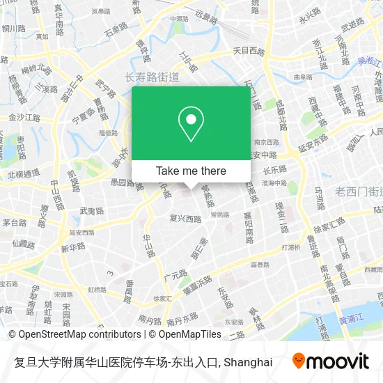 复旦大学附属华山医院停车场-东出入口 map