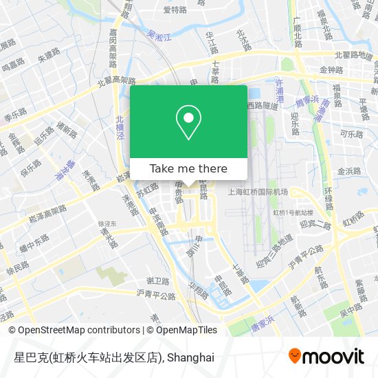 星巴克(虹桥火车站出发区店) map