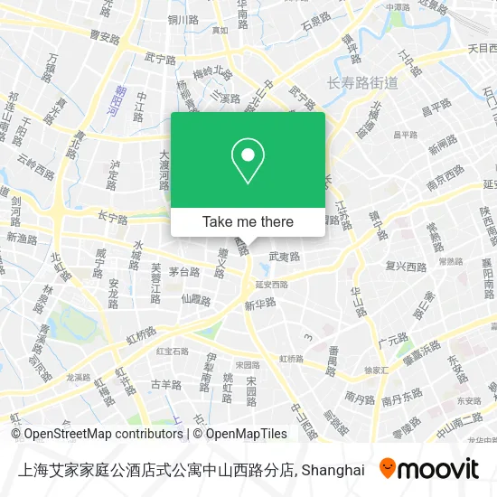 上海艾家家庭公酒店式公寓中山西路分店 map