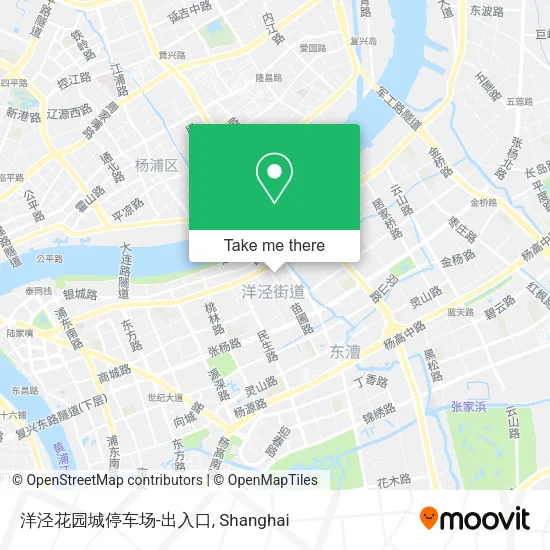 洋泾花园城停车场-出入口 map