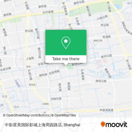 中影星美国际影城上海周园路店 map