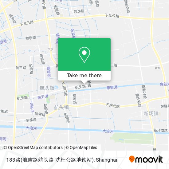 183路(航吉路航头路-沈杜公路地铁站) map