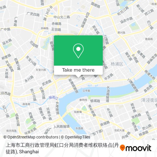 上海市工商行政管理局虹口分局消费者维权联络点(丹徒路) map