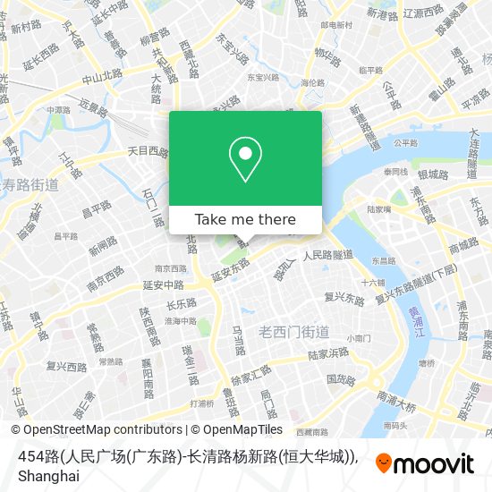 454路(人民广场(广东路)-长清路杨新路(恒大华城)) map