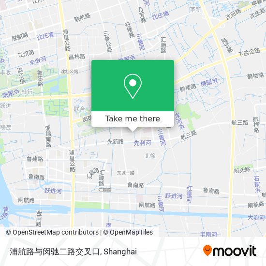 浦航路与闵驰二路交叉口 map