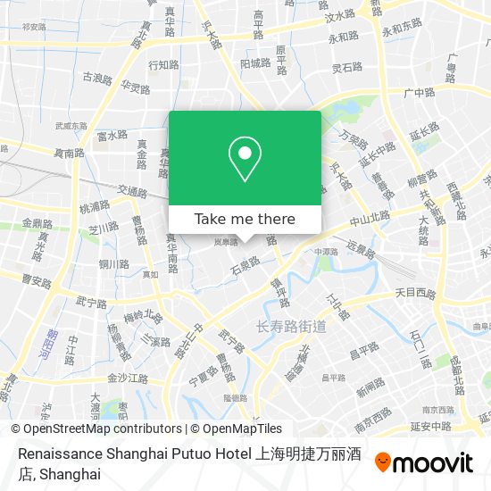 Renaissance Shanghai Putuo Hotel 上海明捷万丽酒店 map