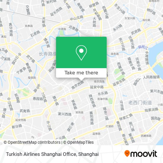 Turkish Airlines Shanghai Office map