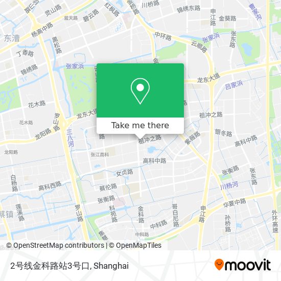 2号线金科路站3号口 map