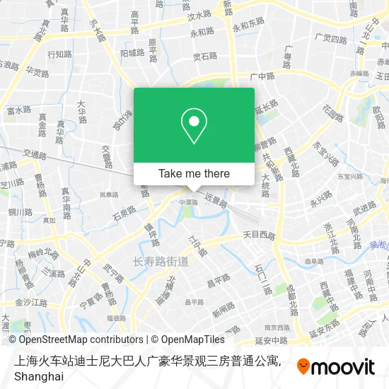 上海火车站迪士尼大巴人广豪华景观三房普通公寓 map