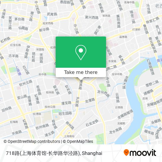 718路(上海体育馆-长华路华泾路) map