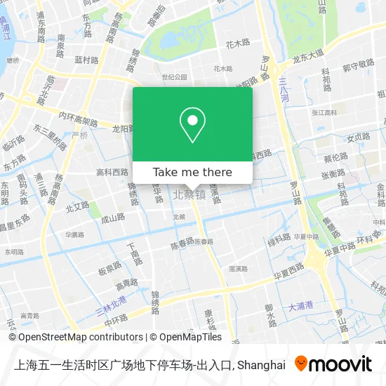 上海五一生活时区广场地下停车场-出入口 map