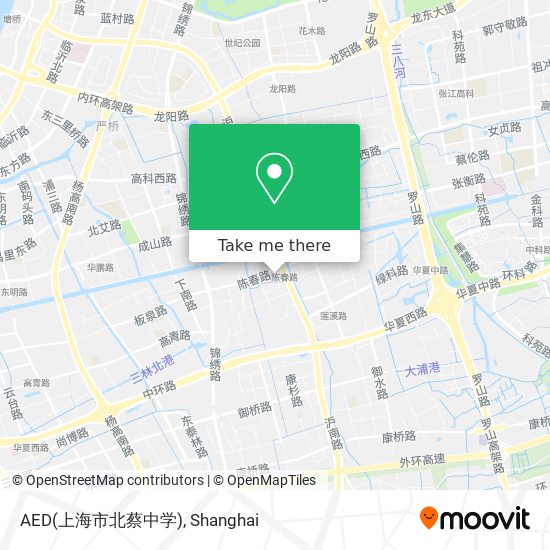 AED(上海市北蔡中学) map