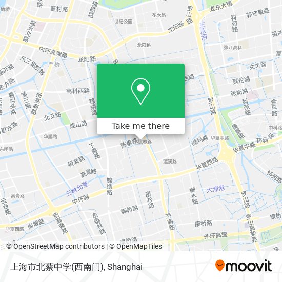 上海市北蔡中学(西南门) map