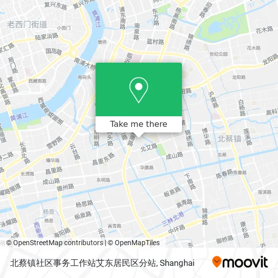 北蔡镇社区事务工作站艾东居民区分站 map