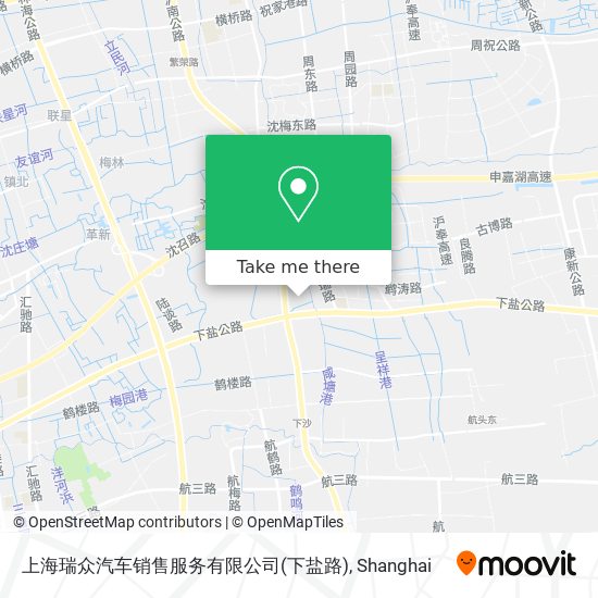 上海瑞众汽车销售服务有限公司(下盐路) map