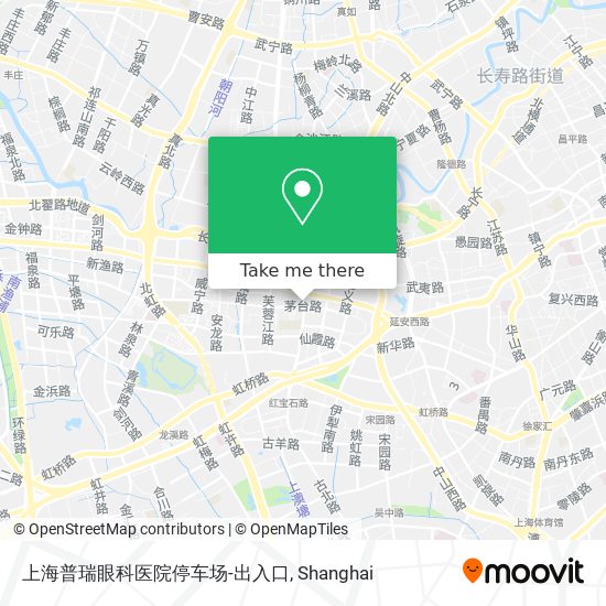 上海普瑞眼科医院停车场-出入口 map