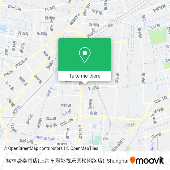 格林豪泰酒店(上海车墩影视乐园松闵路店) map