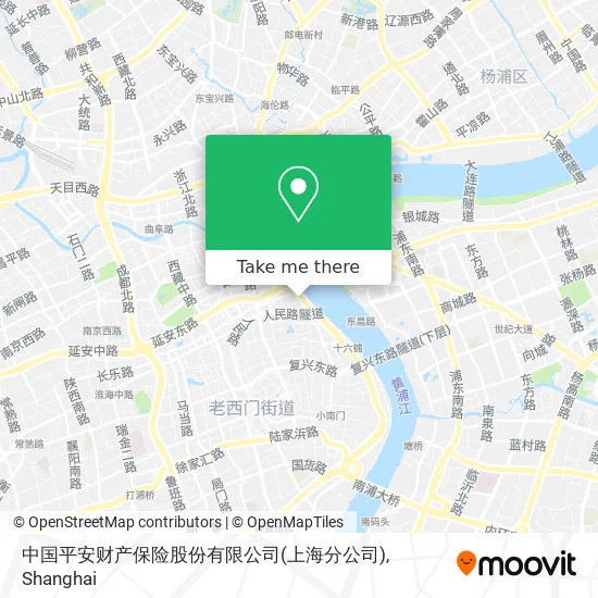 中国平安财产保险股份有限公司(上海分公司) map