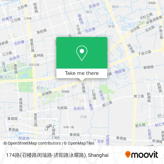 174路(召楼路闵瑞路-济阳路泳耀路) map