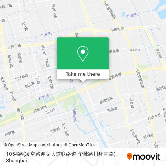 1054路(凌空路迎宾大道联络道-华戴路川环南路) map