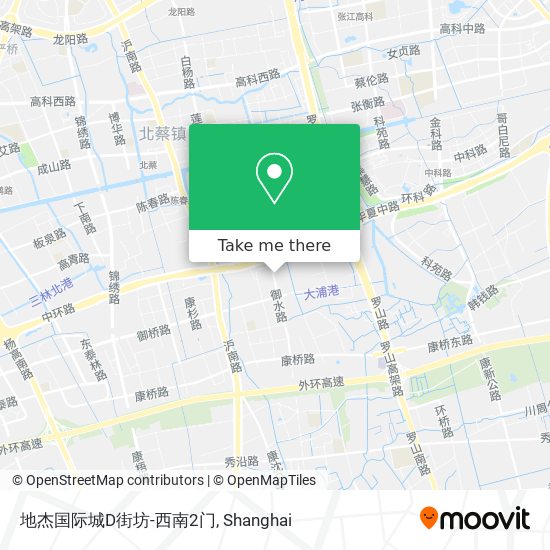 地杰国际城D街坊-西南2门 map