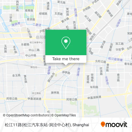 松江11路(松江汽车东站-洞泾中心村) map