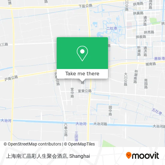 上海南汇晶彩人生聚会酒店 map