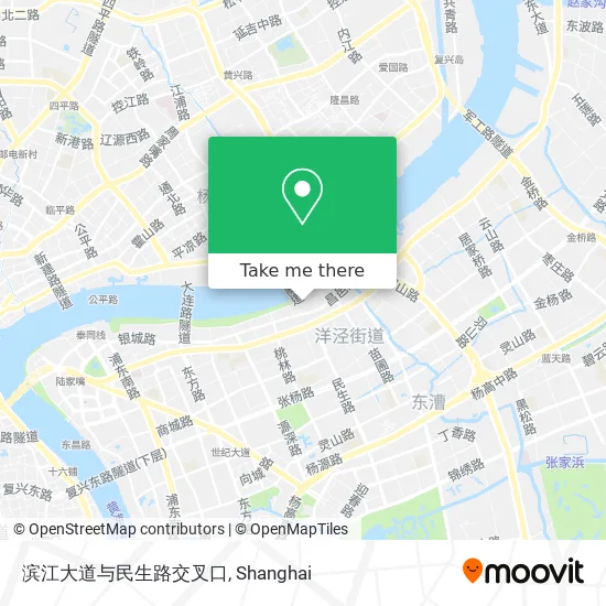 滨江大道与民生路交叉口 map