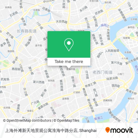 上海外滩新天地景观公寓淮海中路分店 map